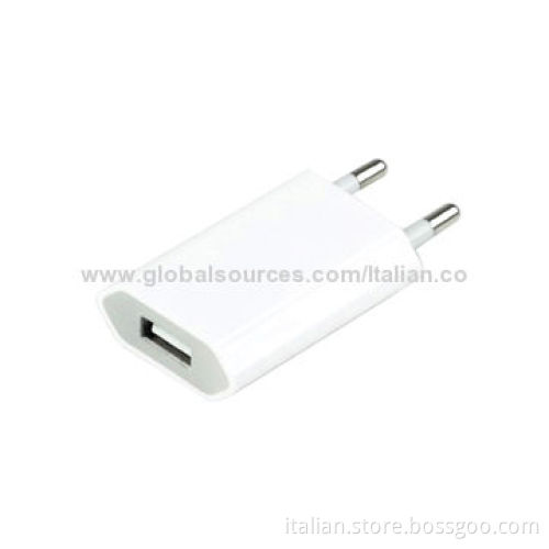 EU AC Plug USB Power Adapter Charger for iPod, iPhone, White, UK